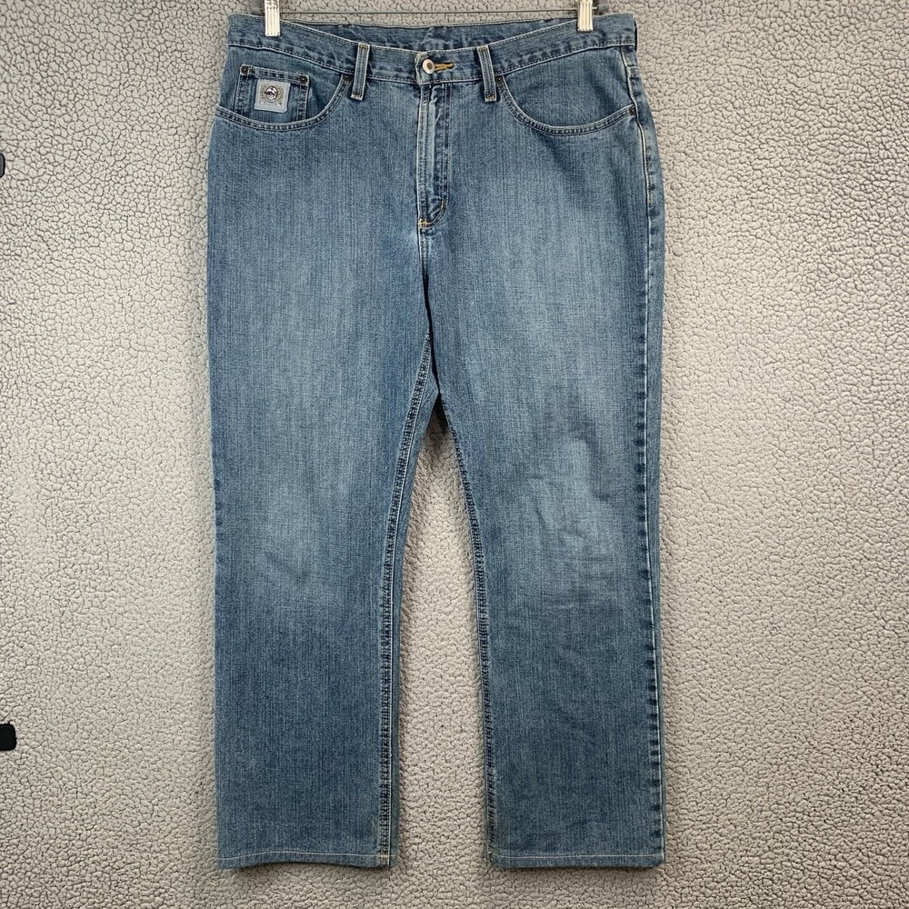 Cinch Jeans Men's W37 L29 Blue Wash Denim Straight Leg Cowboy Workwear